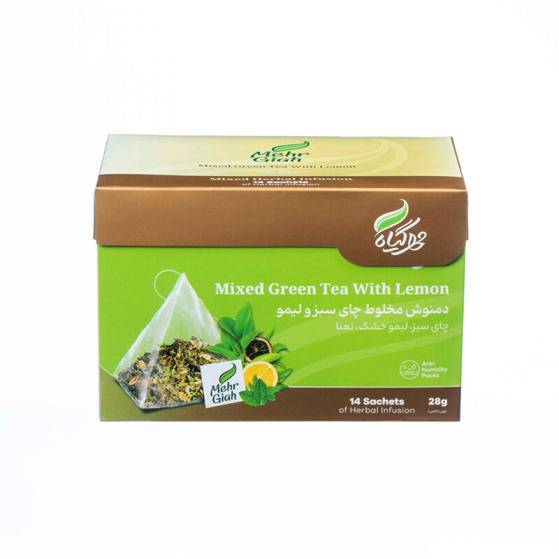 خرید و قیمت دمنوش گیاهی چای سبز و لیمو مهرگیاه