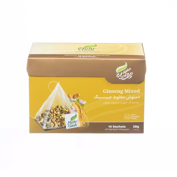 خرید اینترنتی و قیمت دمنوش مخلوط جینسینگ مهرگیاه