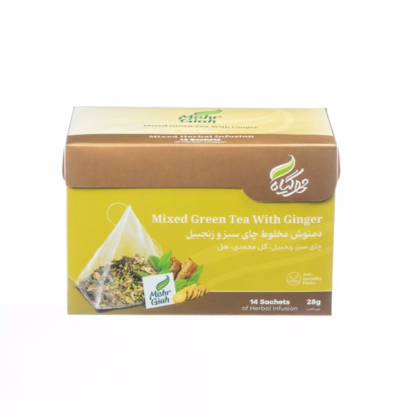 خرید و قیمت دمنوش چای سبز و زنجبیل مهرگیاه